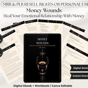 Geld Mindset Heilen Ebook | PLR MRR Wiederverkaufsrechte, Canva Editable (Digitale Produkte)