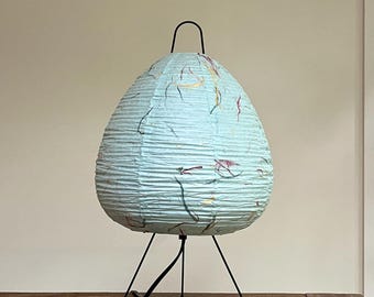 Ręcznie robiona lampa papierowa Akari, lampka nocna z włókna Kozo, wystrój wabi sabi