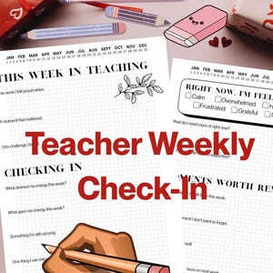 Teacher Weekly Check-In | Two Simple Reflection Pages for Busy Teachers