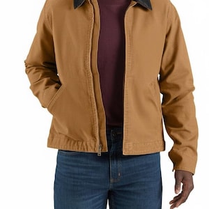 Rugged Flex Brown Detroit Jacket – Relaxed Fit Canvas Workwear