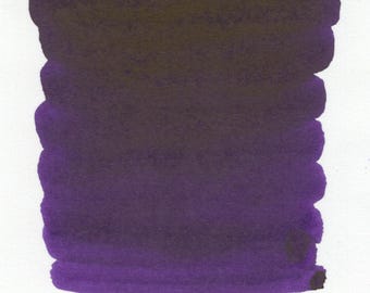 Tinta para pluma estilográfica Amatista Brillante – Morado intenso con brillo de latón (frasco de 30 ml) / Inkforge