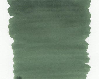Tinta para pluma estilográfica Document Forest Green – Verde oscuro resistente a la decoloración y al agua (frasco de 30 ml) / Inkforge
