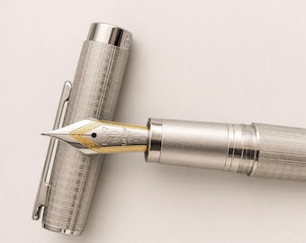 Hongdian Galaxy Sterling Silver LE Fountain Pen - 14K Gold Nib