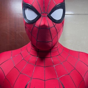 Réplica del traje de Spider-Man de 2026 con lanzador de telarañas: conjunto completo de cosplay, disfraz de superhéroe premium con máscara.