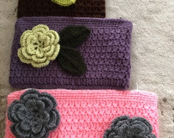 Crocheted Wallet With Zipper and Lined Usa Seller