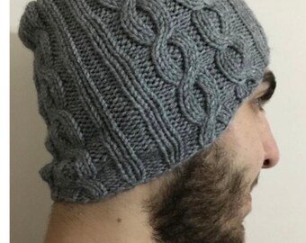 Knit Men Beanie Hat, Unisex Men Beanie Hat, Usa Seller