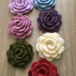 Crocheted Rose Flower Brooch, Crocheted Brooch, Usa Seller image 2