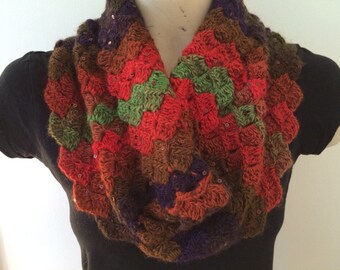 Crocheted Colorful Cowl, Usa Seller