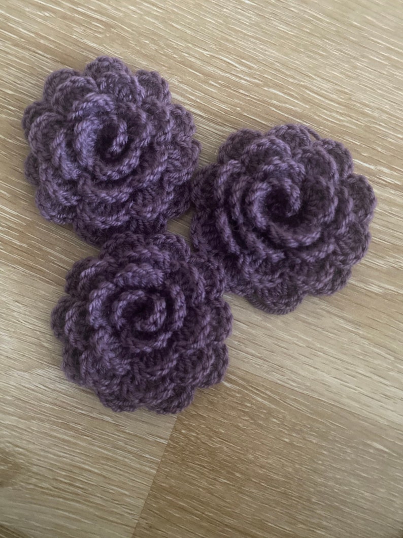 Crocheted Rose Flower Brooch, Crocheted Brooch, Usa Seller image 7