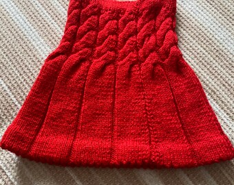 Christmas Toddler Baby Red Skirt, Knit Toddler Baby Skirt In Red, Usa Seller