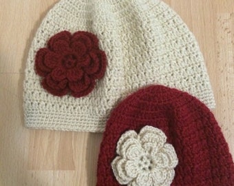 Mother Daughter Beanie Hat Set, Usa Seller