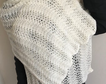 Knit Lace Scarf Shawl, Weddings Shawl, Usa Seller