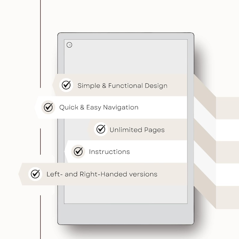 Notebook for Remarkable Paper Pro, Remarkable 2, Minimalist Design ...