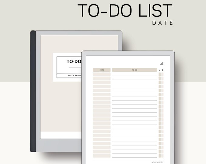 To Do List for Remarkable Paper Pro, Remarkable 2, Minimalist Design ...