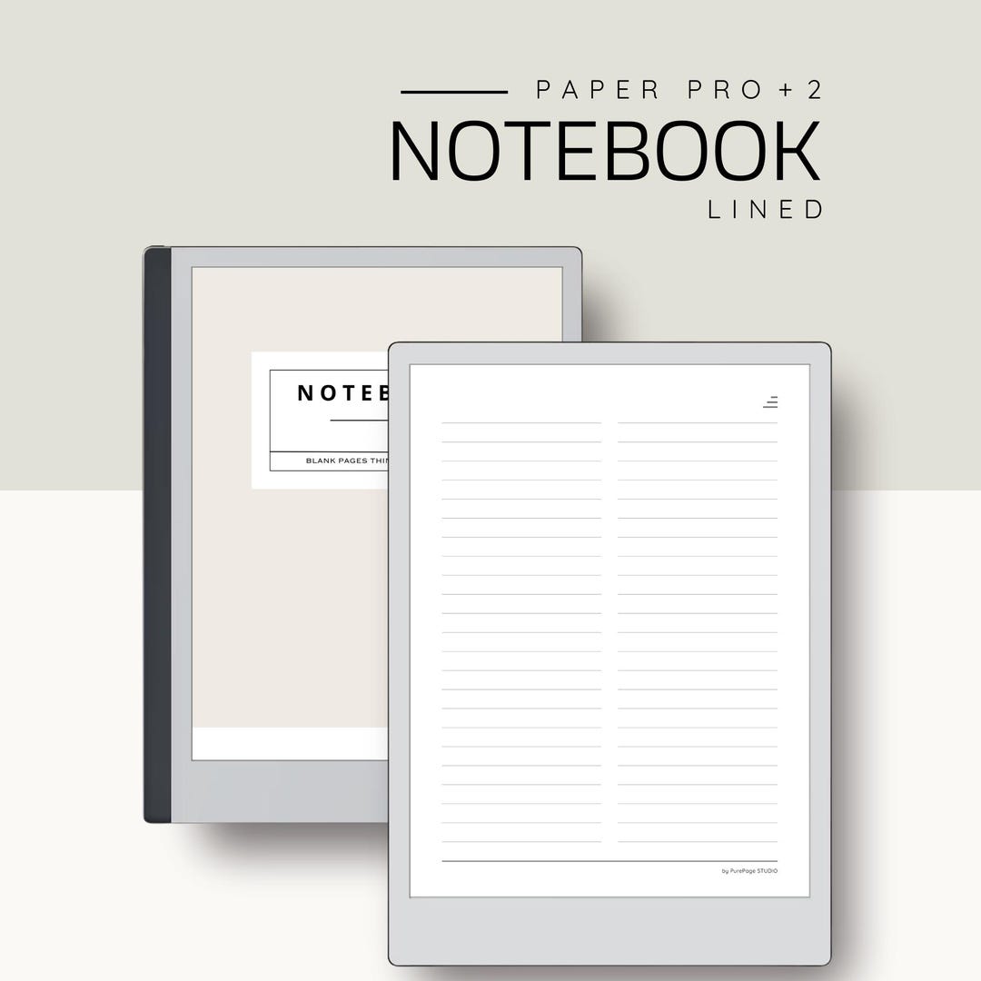 Notebook for Remarkable Paper Pro, Remarkable 2, Minimalist Design ...