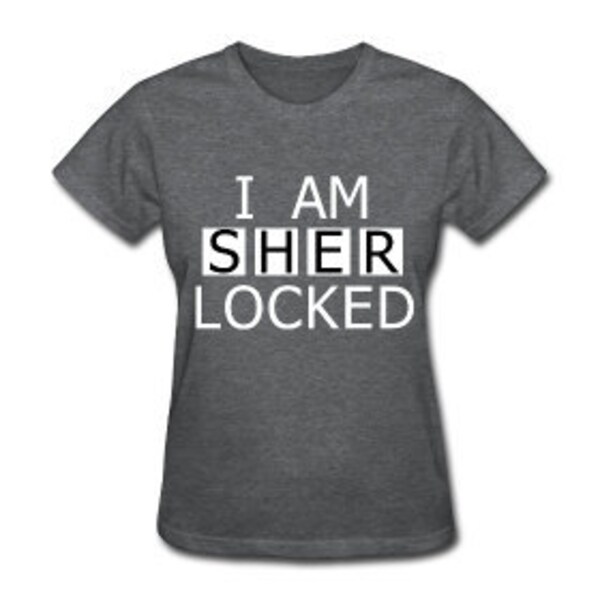 I am Sher-locked Sherlock Holmes BBC T-shirt Women's S, M, L, XL, XXL