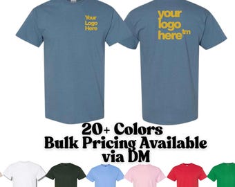 Camiseta de algodón con logo personalizado / Camiseta unisex para adultos para uniformes de empresa, eventos, personal, voluntarios, equipo, entrenador, iglesia