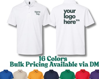 Polo en jersey DryBlend avec logo personnalisé | Chemise à col unisexe Uniformes d'entreprise, Événements, Personnel, Groupes religieux, Polo de golf