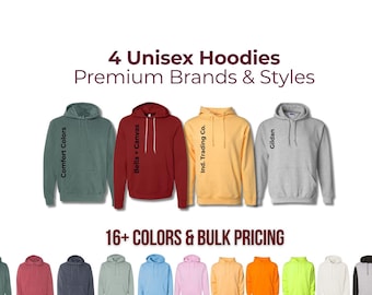 Premium Custom Unisex Logo Hoodie | Personalized Hooded Sweatshirt for Groups Businesses,Events,Giveaways,Employees,Family Vacation, Couples