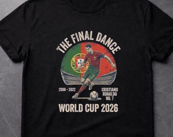 Camiseta de Cristiano Ronaldo para la final del Mundial 2026 / Camiseta de fútbol en homenaje a "The Final Dance", sudadera con capucha para aficionados al fútbol de Portugal
