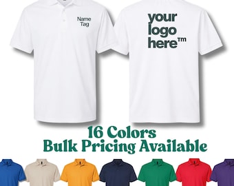 Your Custom Logo DryBlend Jersey Polo | Collared Shirt Unisex Company Uniforms, Events, Staff, Church Groups, Golf Polo