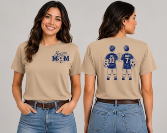 Camiseta personalizada para mamás futbolistas con gráfico de jugador niño/niña / Nombre, número, camiseta de temporada de fútbol, equipo de fútbol a juego, camiseta para mamá, sudaderas con capucha, suéter