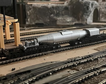 Minitrix 15184 N scale (1:160) 18-axle torpedo ladle car