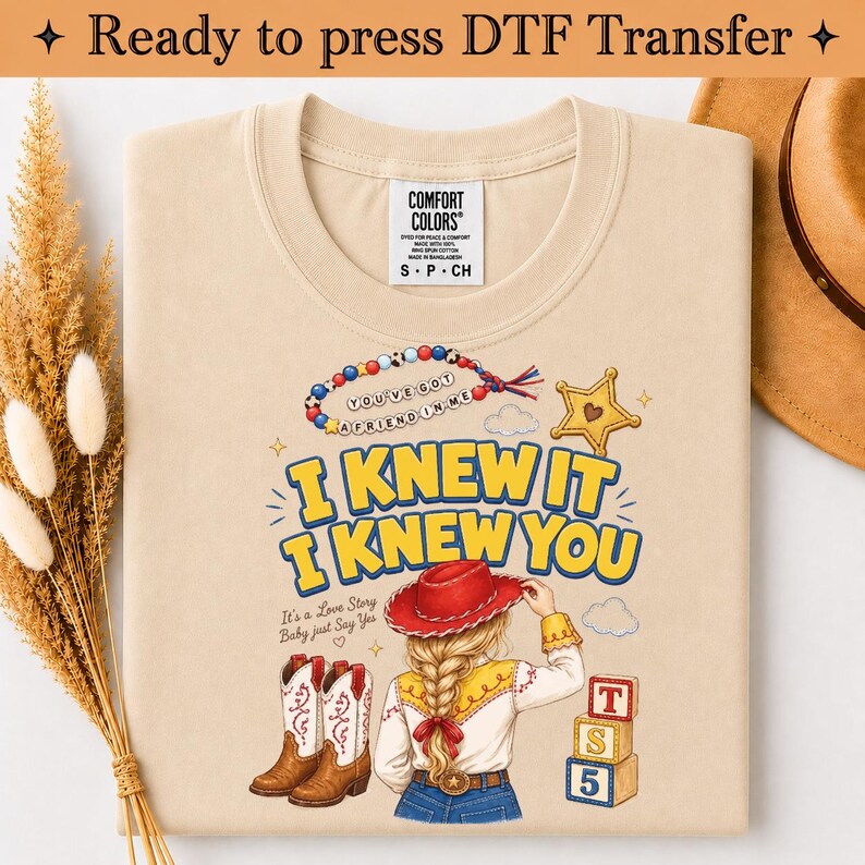 Toy Story 5-låten Jag visste det, jag visste dig DTF-överföringstryck, TS-inspirerad tryckklar, vänskapsöverföring, Toy Story-låt, bild 2