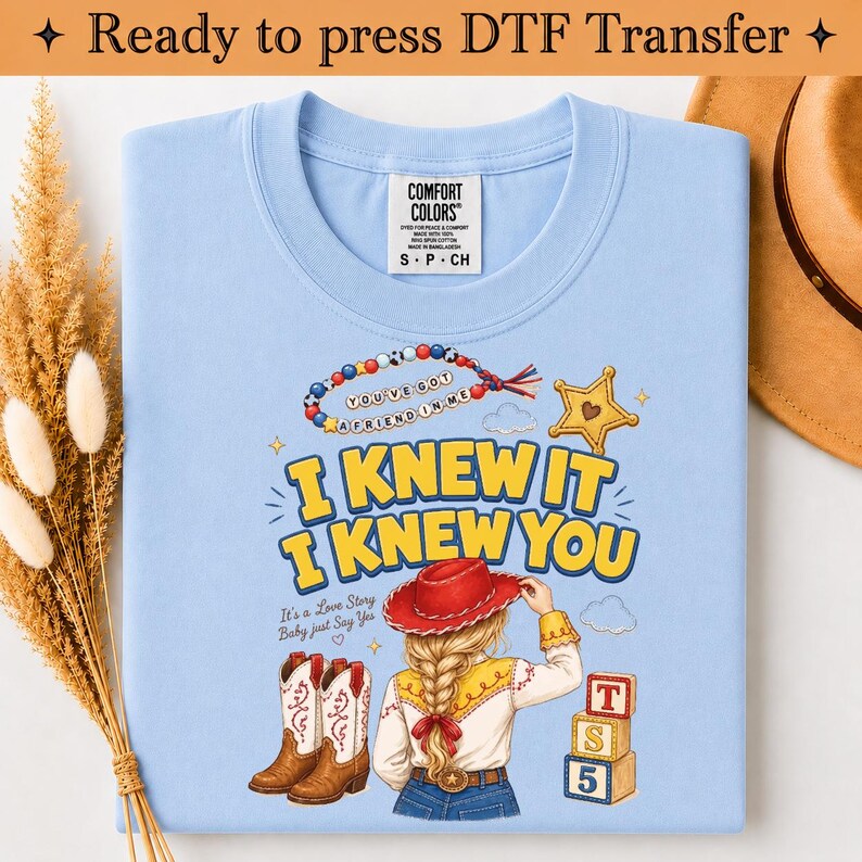 Toy Story 5-låten Jag visste det, jag visste dig DTF-överföringstryck, TS-inspirerad tryckklar, vänskapsöverföring, Toy Story-låt, bild 4
