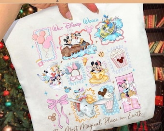 Transferência DTF do Lugar Mais Mágico da Terra, Laço Coquette da Disney DTF, Viagem de Meninas à Disneylândia DTF, Orelhas do Mickey e da Minnie, Reino Mágico DTF