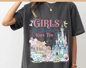 Las chicas solo quieren divertirse Disney Dtf, Camiseta de verano de Minnie Daisy de Disney Dtf Transfer, Mejores amigas de Disney, Vacaciones en Disneyworld, Regalo de verano de Disney