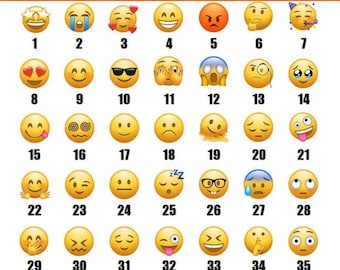 Transferência DTF de grupo de emojis: estampa combinando para viagem em família, emojis combinando para festa em grupo, emojis para festa de aniversário.