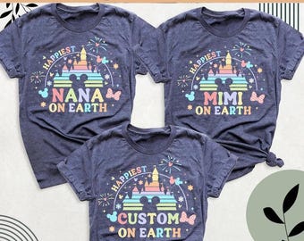 Customize Happiest On Earth Disney Trip Dtf, Disney Group Matching Ready To Press, WDW Family Vacation 2026 Dtf