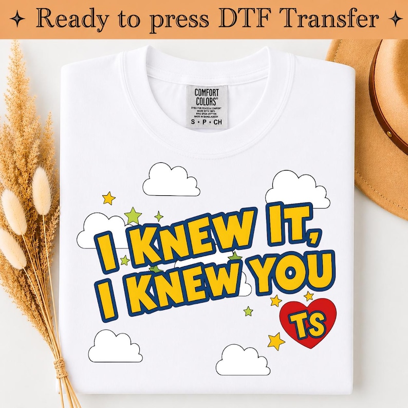 Toy Story 5 DTF Transfer PrintI Knew It I Knew You DTF Transfer Print, TS Inspired Ready to Press, Friendship Heat Transfer, Cute Toy Story, image 1