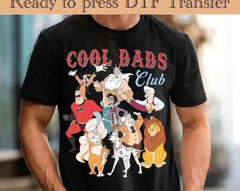 Retro 90s Disney Cool Dad Club Dtf Transfer, Best Dad Ever Ready To Press, Goofy Mufasa King Triton Dtf, Funny Family Trip Dtf,Best Dad Gift