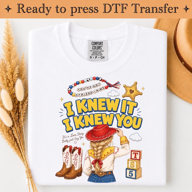 Toy Story 5-låten Jag visste det, jag visste dig DTF-överföringstryck, TS-inspirerad tryckklar, vänskapsöverföring, Toy Story-låt, bild 1