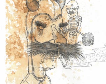 De print 'The Devil Tea Splat', A4 tot A0