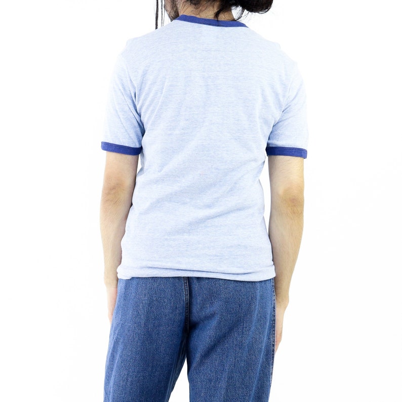An Early Performance Group Baby Blue Cotton Graphic Vintage T-shirt