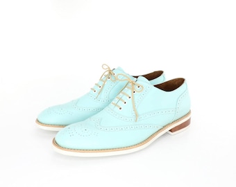 Mint Oxford brogue shoes - FREE WORLDWIDE SHIPPING