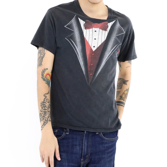 Trompe L'oeil Tuxedo Short Sleeve Vintage T-shirt