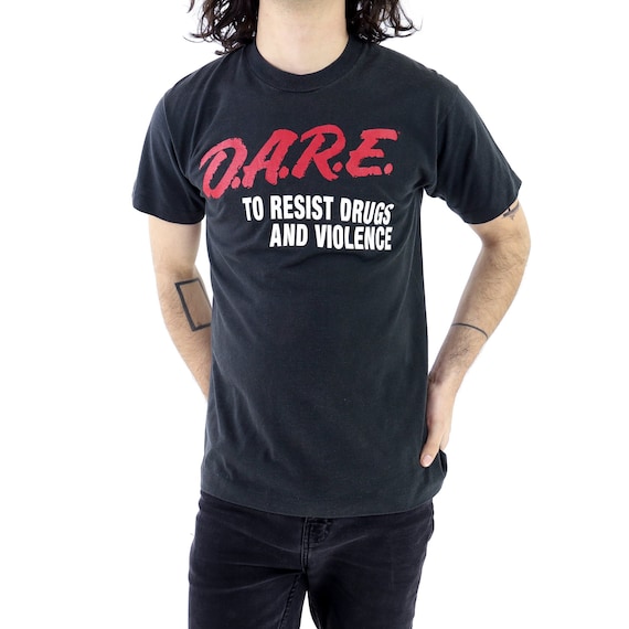 D.a.r.e Black Vintage T-shirt Vintage T-shirt