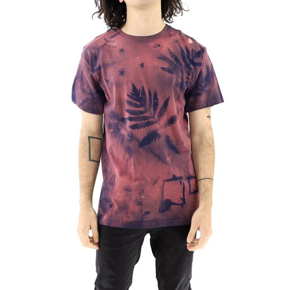 Spray Painted Rice & Leaves Vintage T-shirt