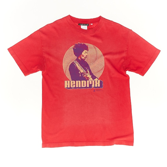 2001 Jimi Hendrix red tshirt