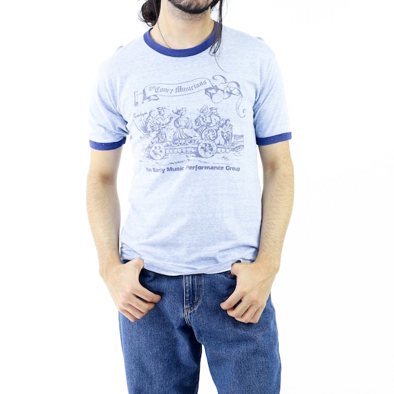 An Early Performance Group Baby Blue Cotton Graphi