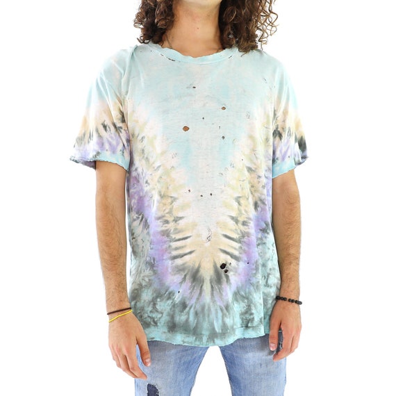 Baby Blue Whale Cotton Tie Dye Vintage T-shirt