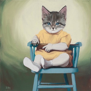 Blue Chair - 9" x 9" print