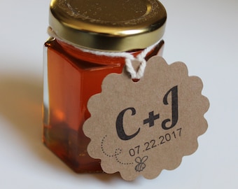 Honey Jar Favor Tags Wedding Shower Escort Cards Table Place Cards Gift for Guest Set of 100