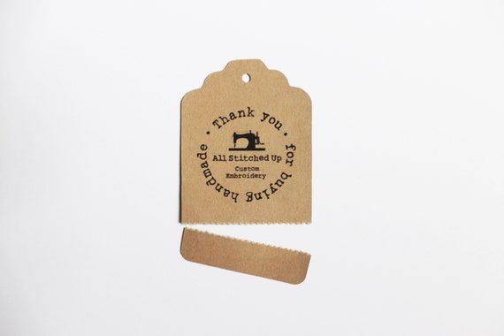 Perforated Price Tags Set of 100 Tear Tags for Merchandise Clothing Retail  Labels Kraft Brown Personalized With Your Logo or a Custom Design 