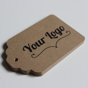 50 Tags Swing Tags Kraft Paper Custom Mason Jar Labels or Wedding Favor Tags Personalized with Your Logo or Name Set Bulk Price Merchandise