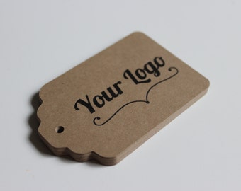 50 Tags Swing Tags Kraft Paper Custom Mason Jar Labels or Wedding Favor Tags Personalized with Your Logo or Name Set Bulk Price Merchandise